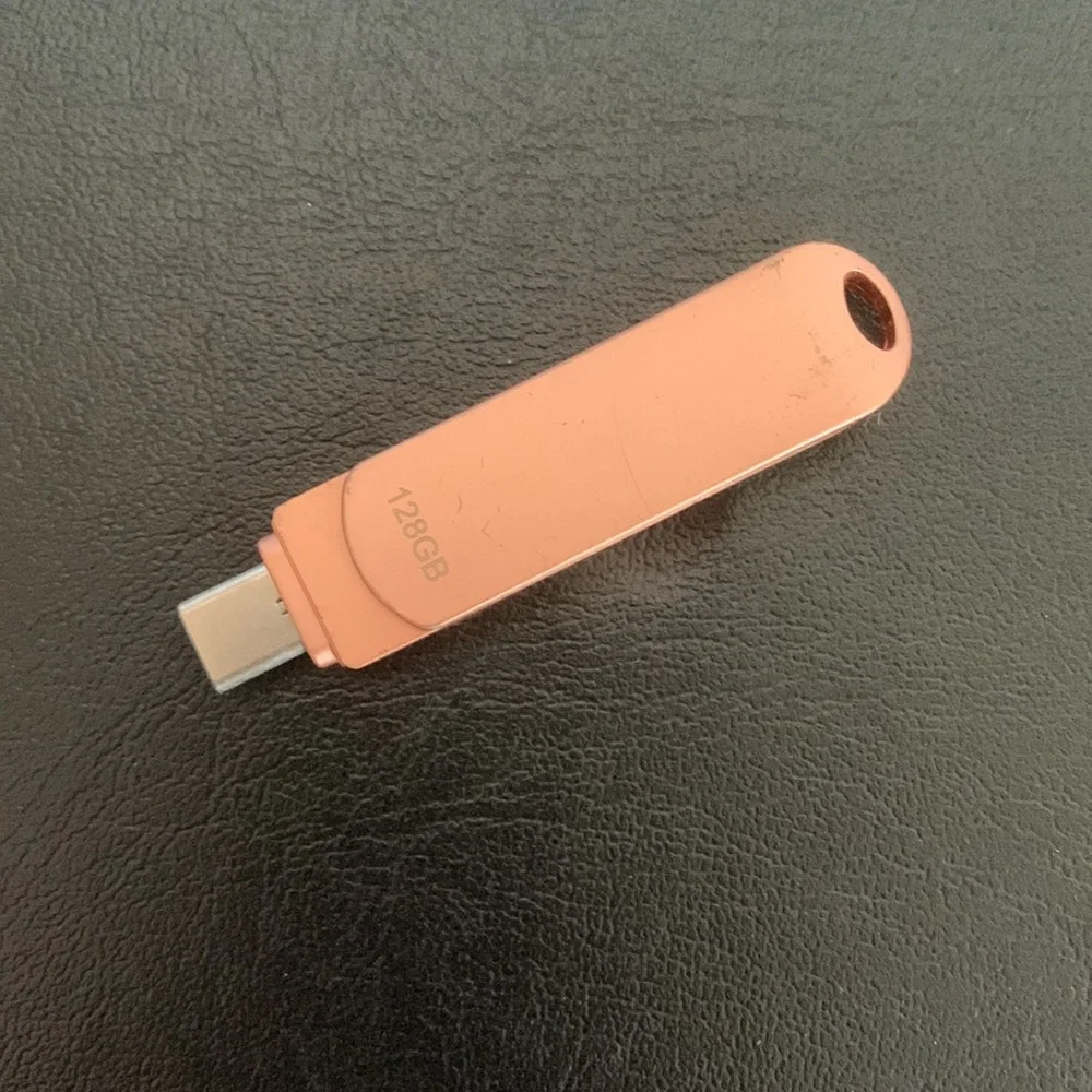 Puanv Multi Purpose USB Drive Pink 128 GB (Phone & Laptop)